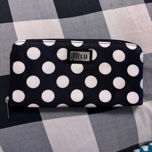 Lulu Guinness Black and White Polka Dot Wallet